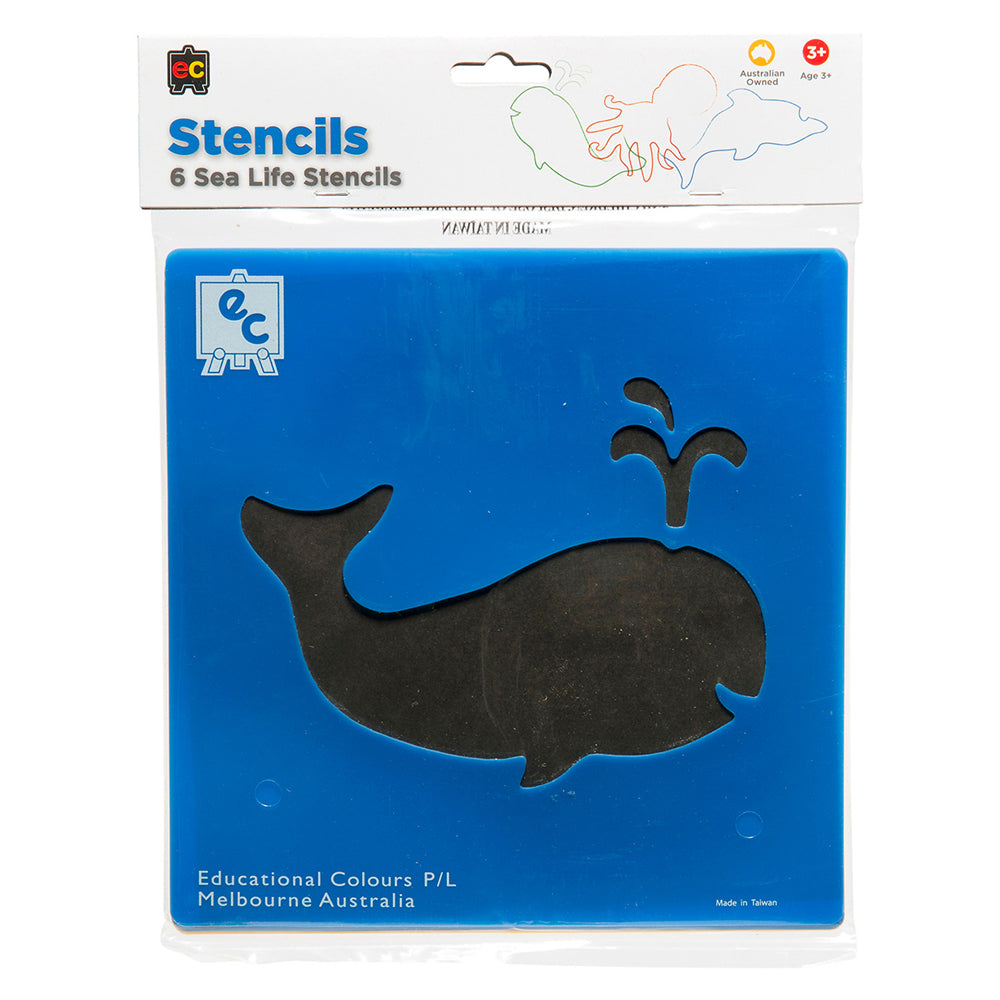 Detailed Sea Life Stencils (Pack of 6)
