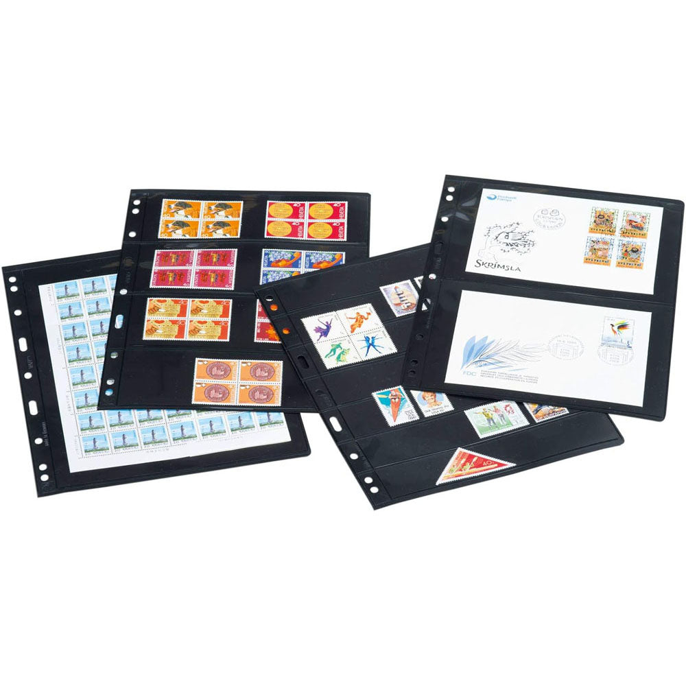 leuchtturm optimaプラスチックポケットシート10pk(黒)