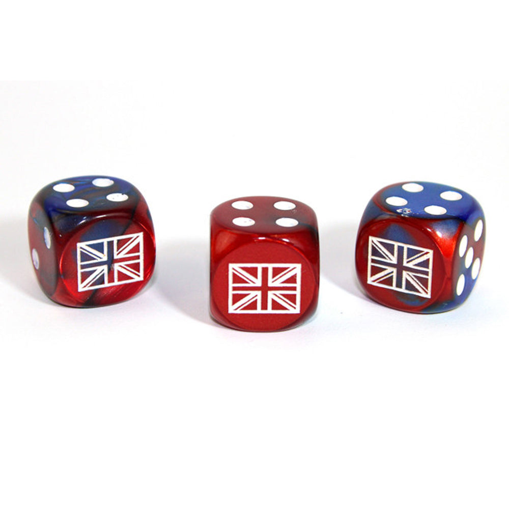 Chessex Axis and Allies United Kingdom Blank 1 Face Dice (Gemini Blue/Red)