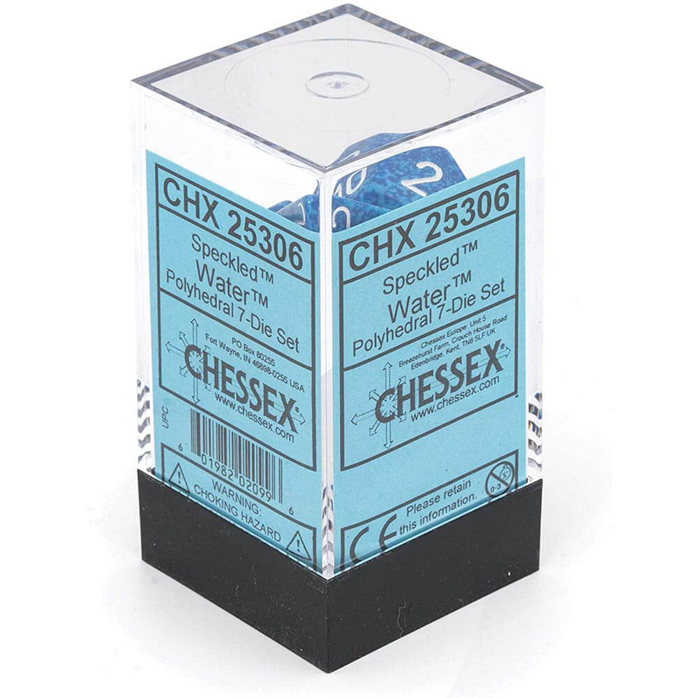 D7 Würfelset, gesprenkeltes Poly (7 Würfel)