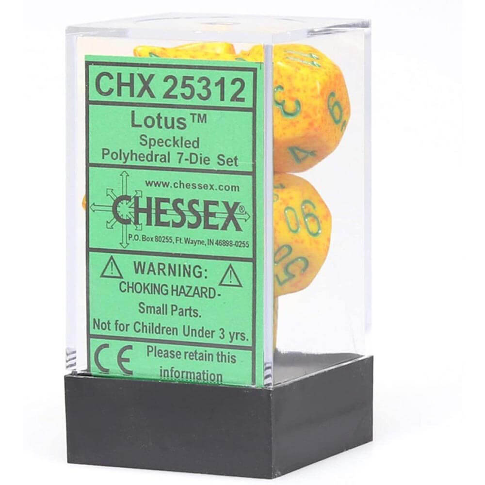 D7 Würfelset, gesprenkeltes Poly (7 Würfel)