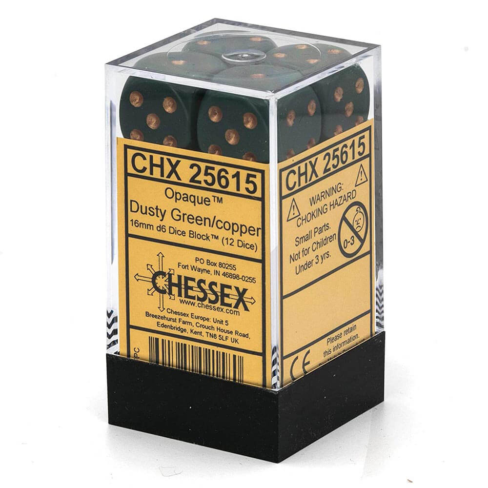 D6ダイス不透明16mm(12サイコロ)