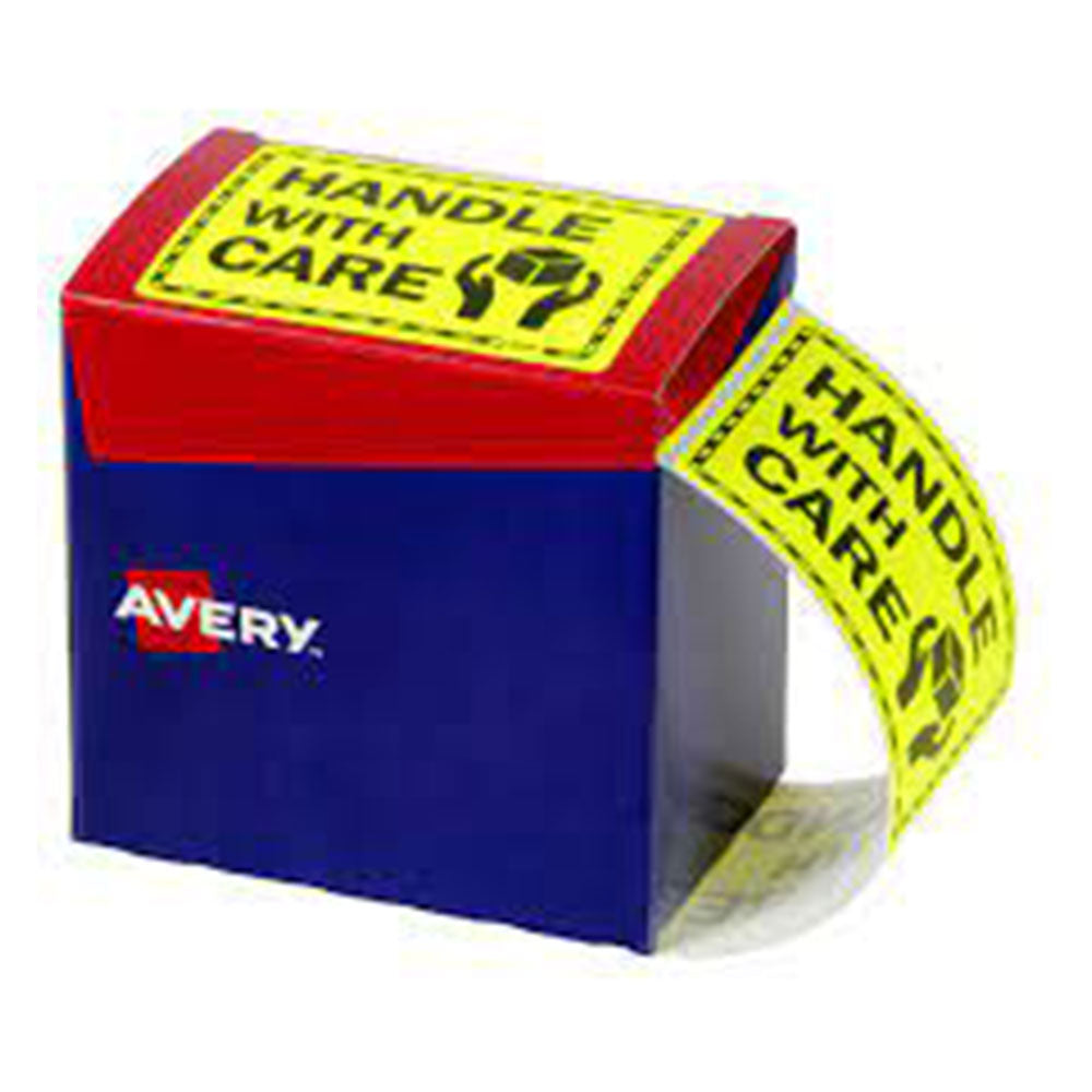 Avery Fluoro Yellow Label 750/Rolle (75 x 100 mm)