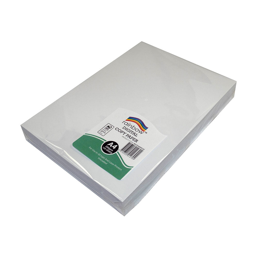 レインボーPEFC 250GSMデジタルコピーペーパー125pk(白)