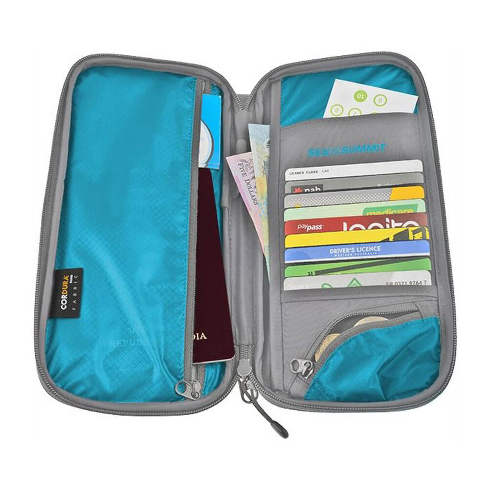 Carteira de viagem à luz viajante