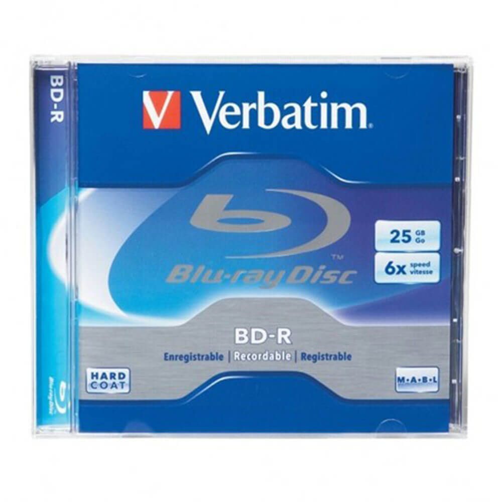 ケース付きVerbatim Blu-rayディスク(25GB)