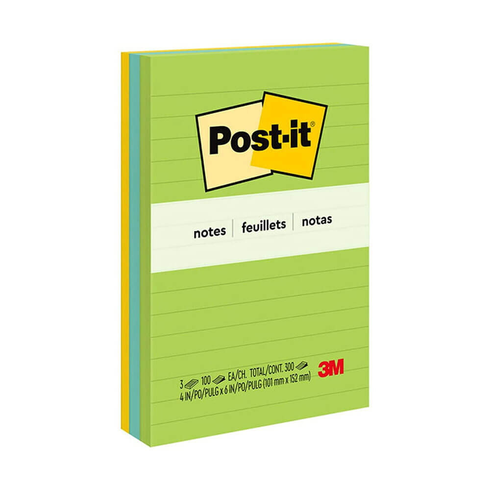 Post-itノート98x149mmの各種(3pk)