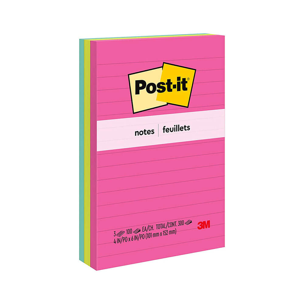 Post-itノート98x149mmの各種(3pk)