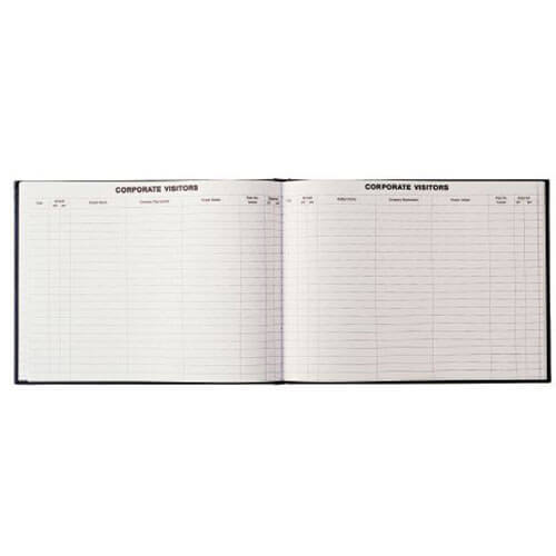 Debden Corporate Visitors Book 300x200mm Black (192 pages)