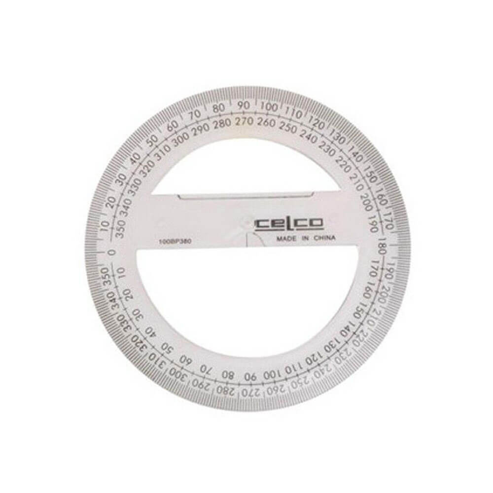 CELCO 360度フルサークル分度器10cm(クリア)