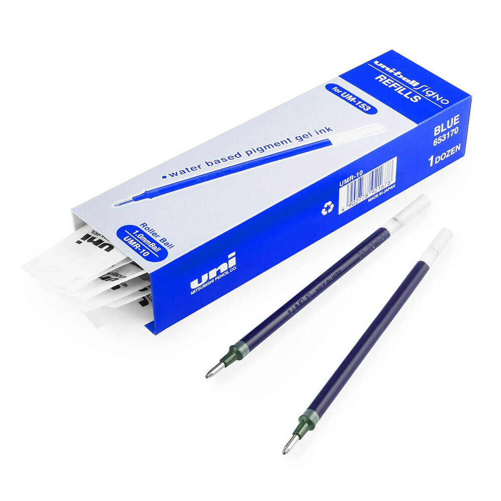 Uni Gel Ink Rollerball Signo Pen Refill 12PCS(BROAD)