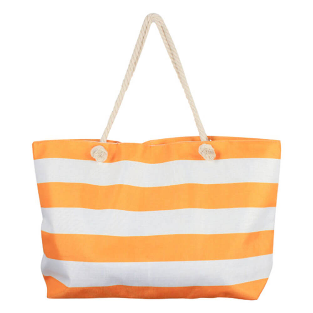 Sac de plage rétro à Stripe avec zip intérieur (70x42x15cm)