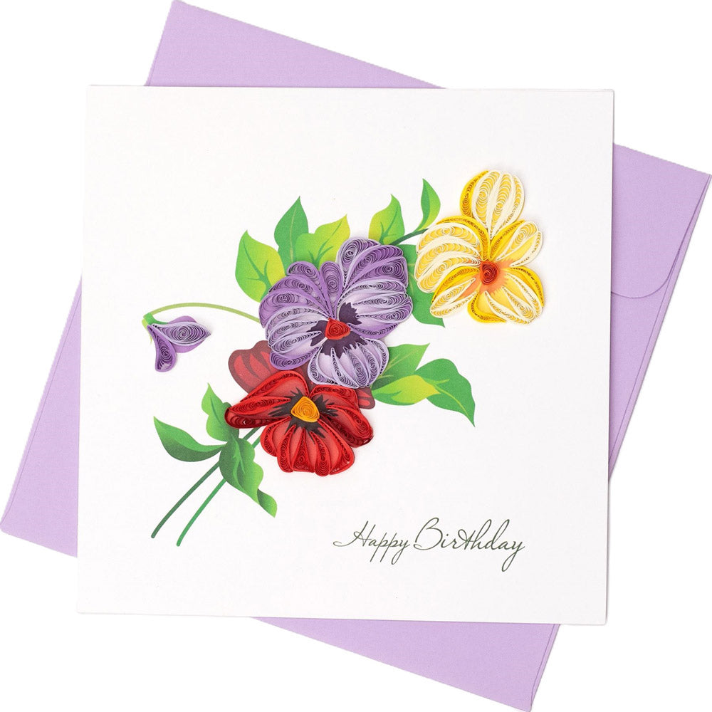 Happy Birthday Quilled Greeting Card