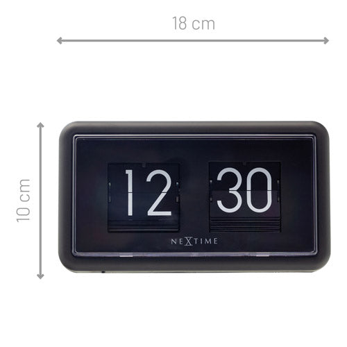 NeXtime Small Flip Wall Desk Clock (Black)