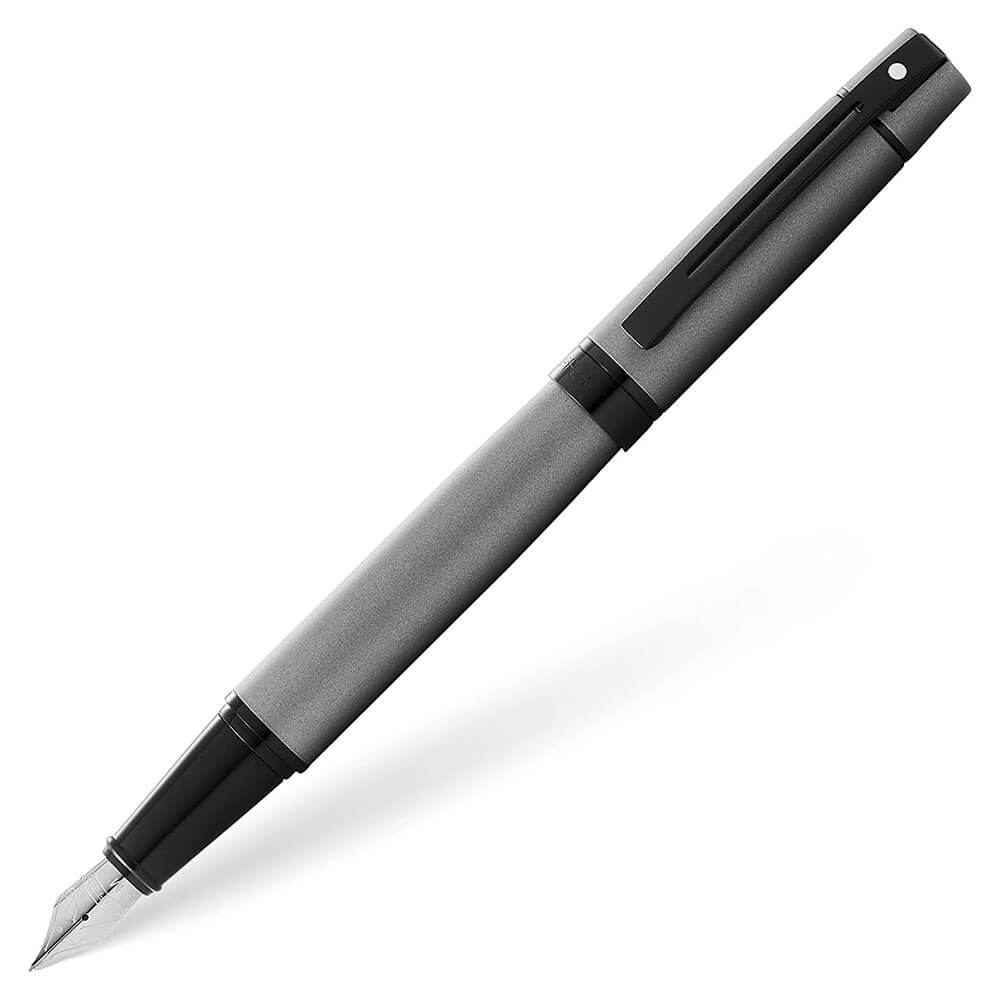 Sheaffer 300 Fountain Pen con borde negro (gris mate)