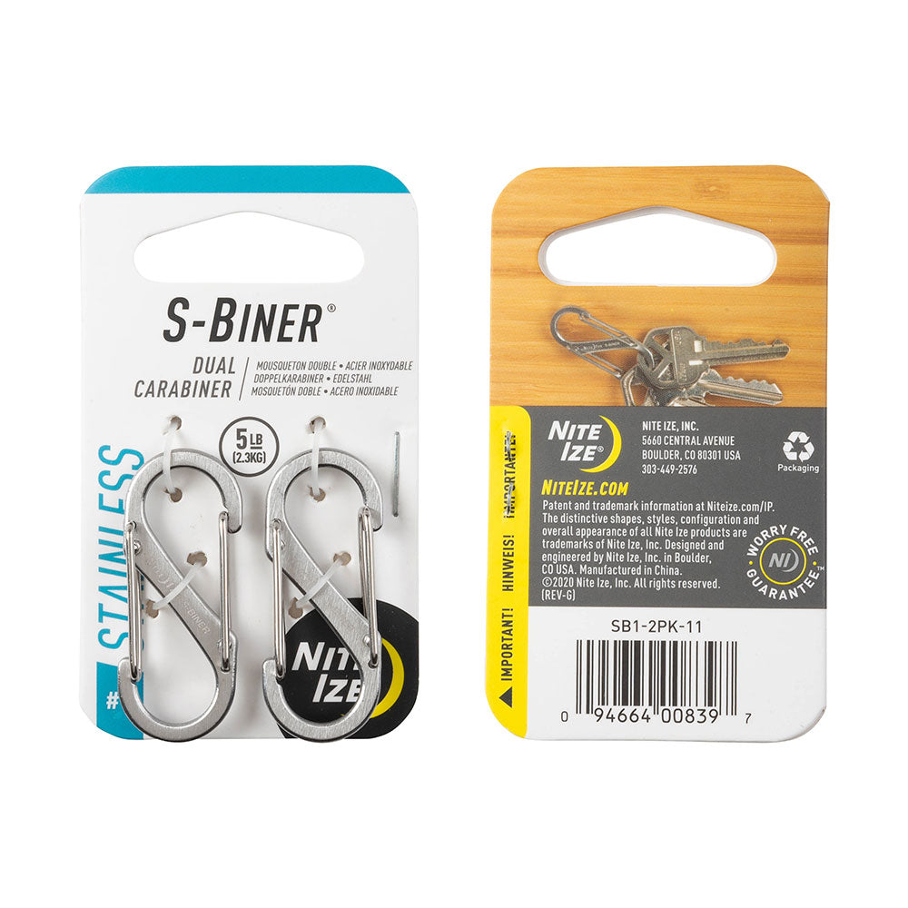 Nite ize s-biner størrelse 1 2pk