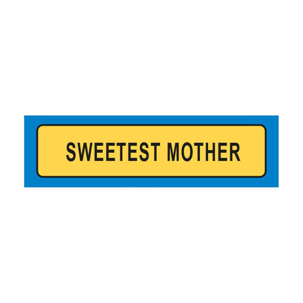 Sweetest Mother License Plate Keyring