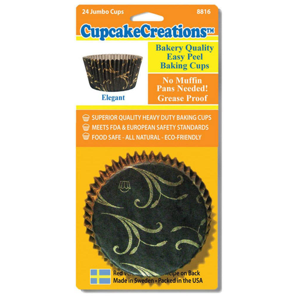 Jumbo Elegant Cupcake Cups 24pc