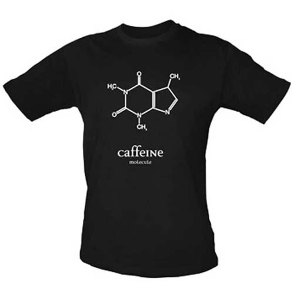 Camiseta de la molécula de cafeína