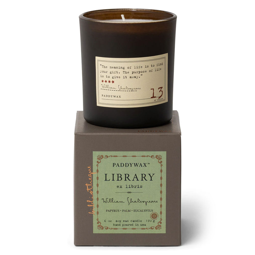 Candela in scatola della libreria Paddywax 6oz