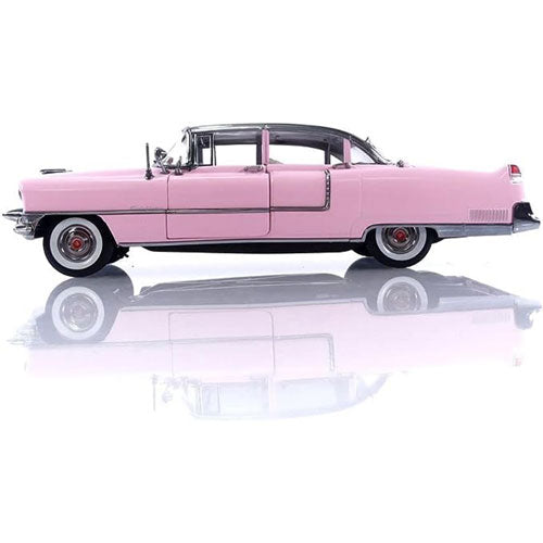 1955 Cadillac Fleetwood with Roof S60 1:18 Model Car (Pink)