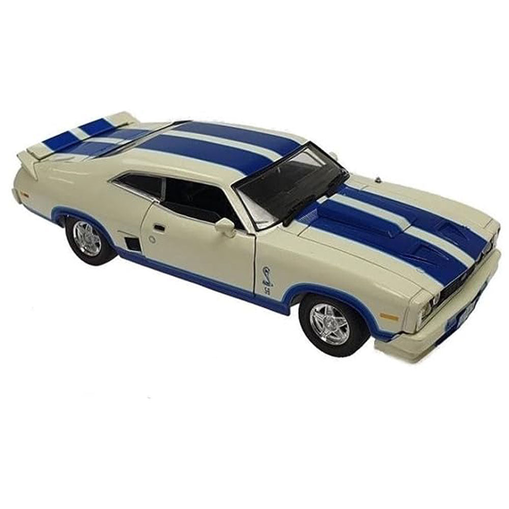 Ford Falcon com Blue Stripe 1:32 Modelo Car (branco)