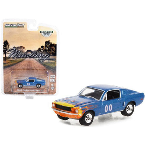 1968 Ford Mustang GT Fastback Race Car #00 1:64 Scale 6pcs