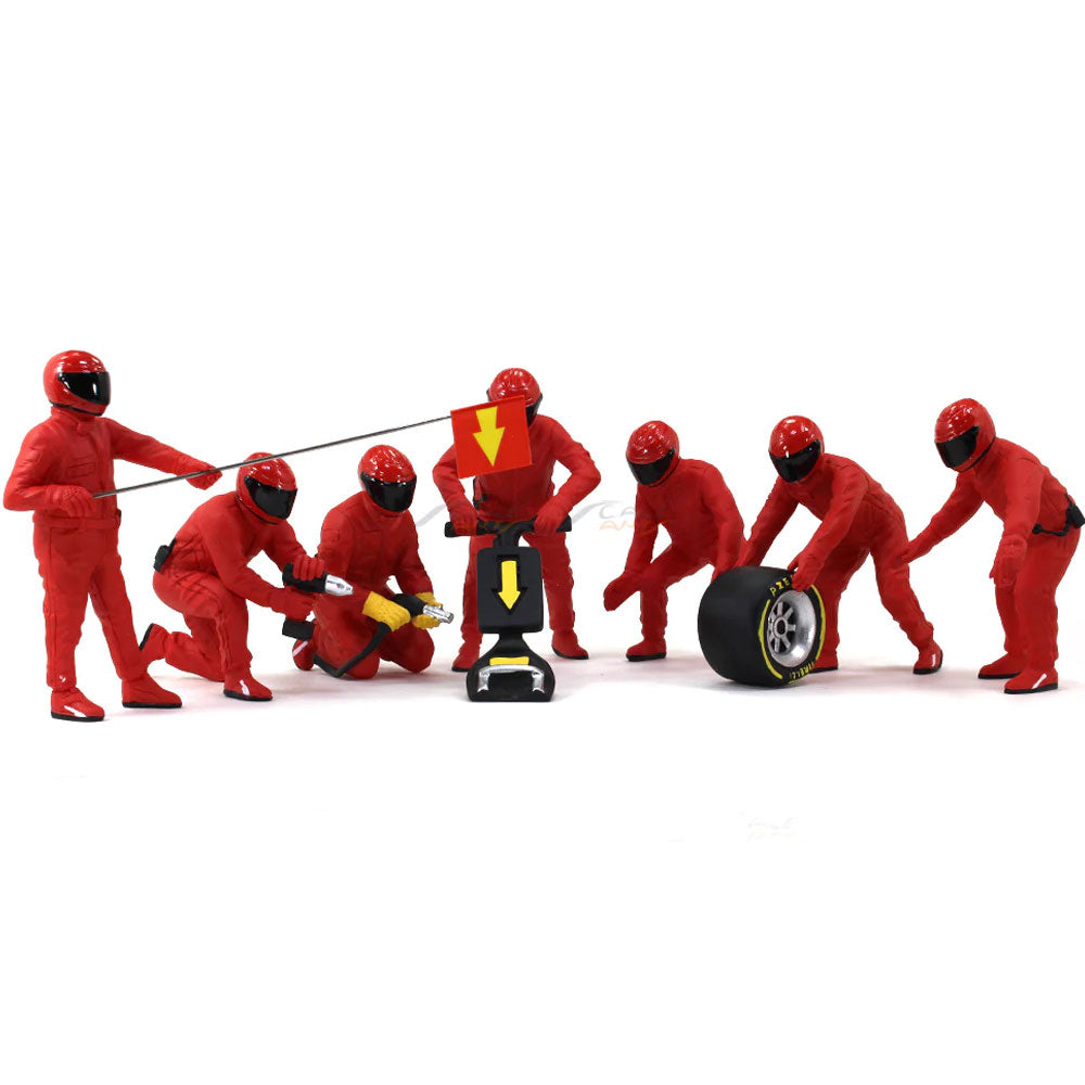 Pit Crew F1 1:43 Skala figur (sett med 7)