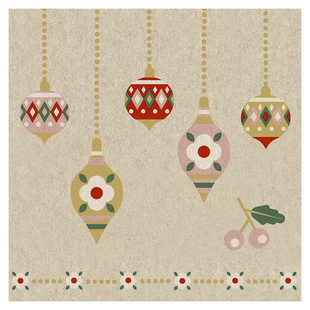 Papier + Design Christmas Baubles Luncheon Napkins