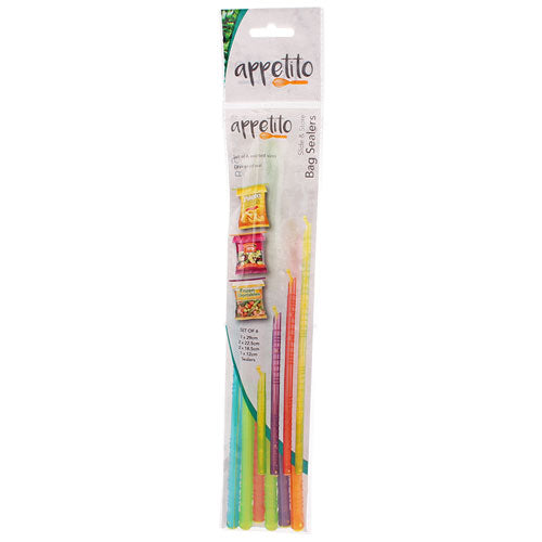 Appetito Slide & Store Bag Sealers (Set of 6)