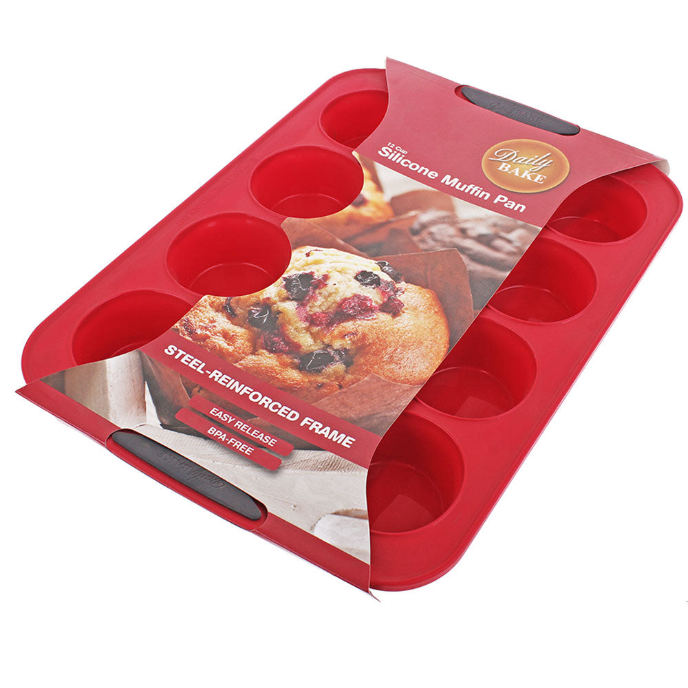 Panna da muffin a 12 tazze in silicone giornaliero