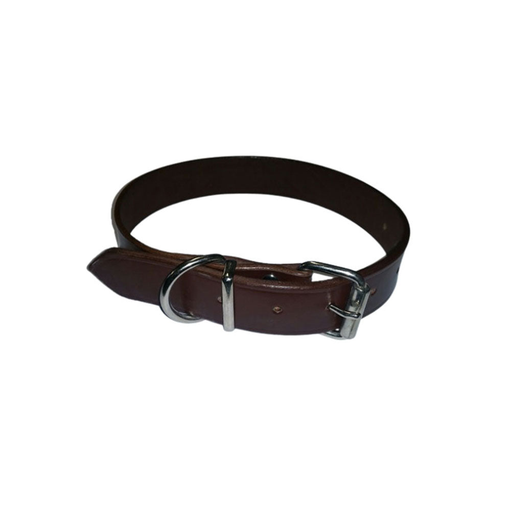 Leather Plain Collar (Brown)