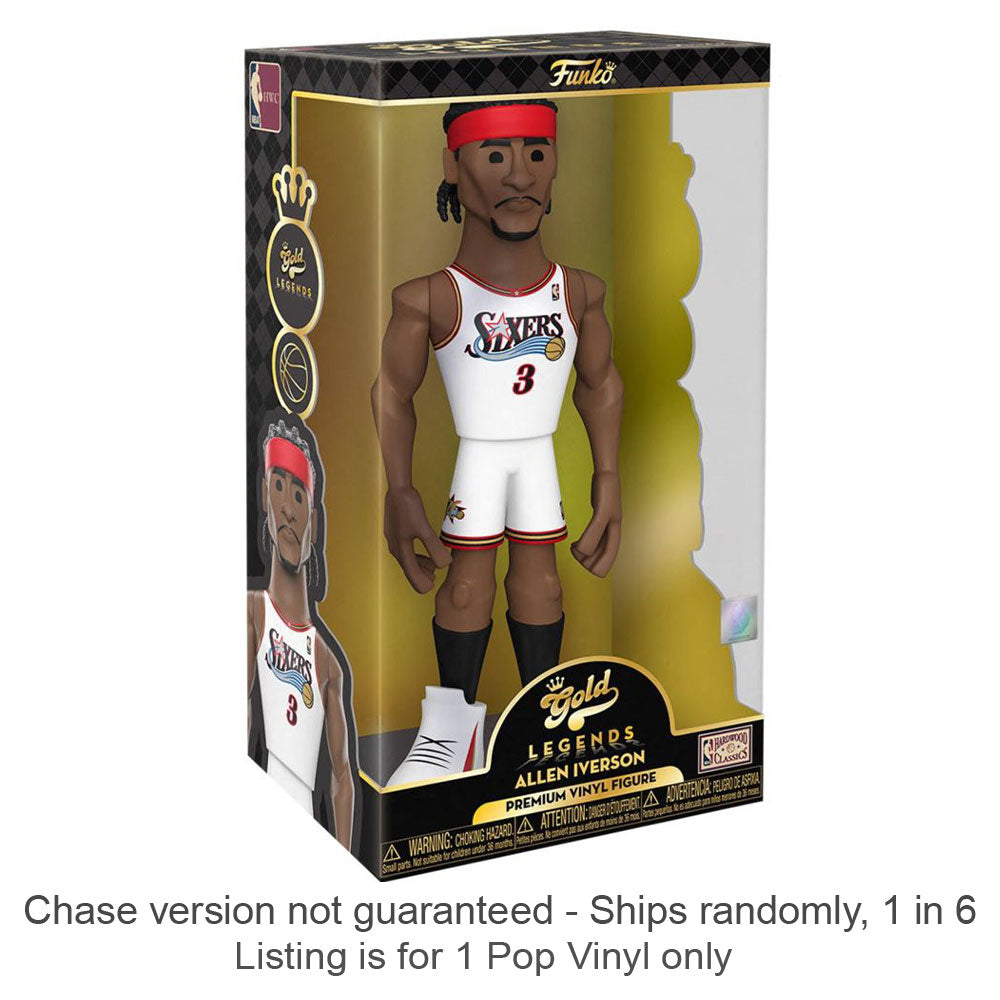 NBA: 76ers Allen Iverson Vinyl Gold Chase Ships 1 en 6