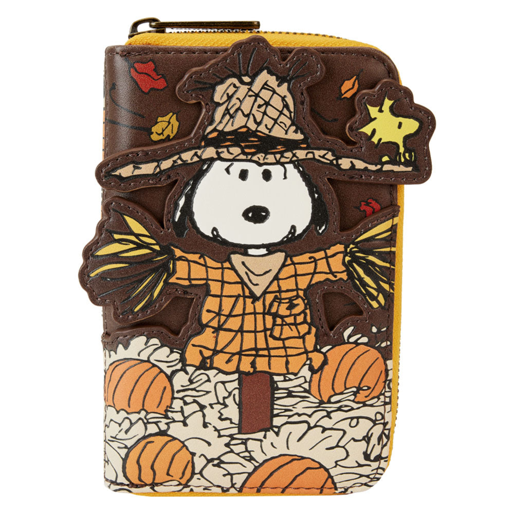 Peanuts Snoopy Scarecrow Zip Around Wallet