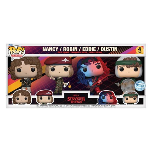 Stranger Things Nancy, Robin, Eddie & Dustin US Ex. Pop! 4pk