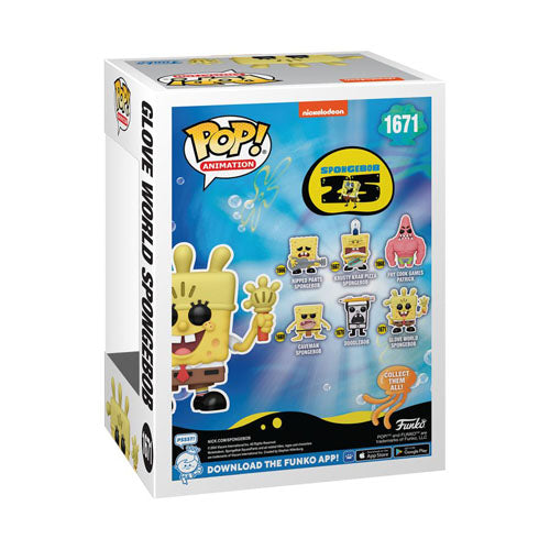 Spongebob: 25th Anniversary Glove World Spongebob Pop! Vinyl