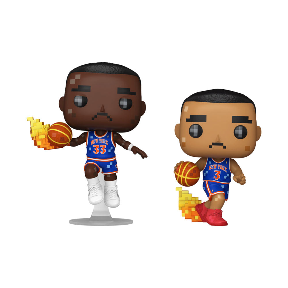 NBA Knicks Patrick Ewing & John Starks 8-Bit Pop! Vinyl 2pk