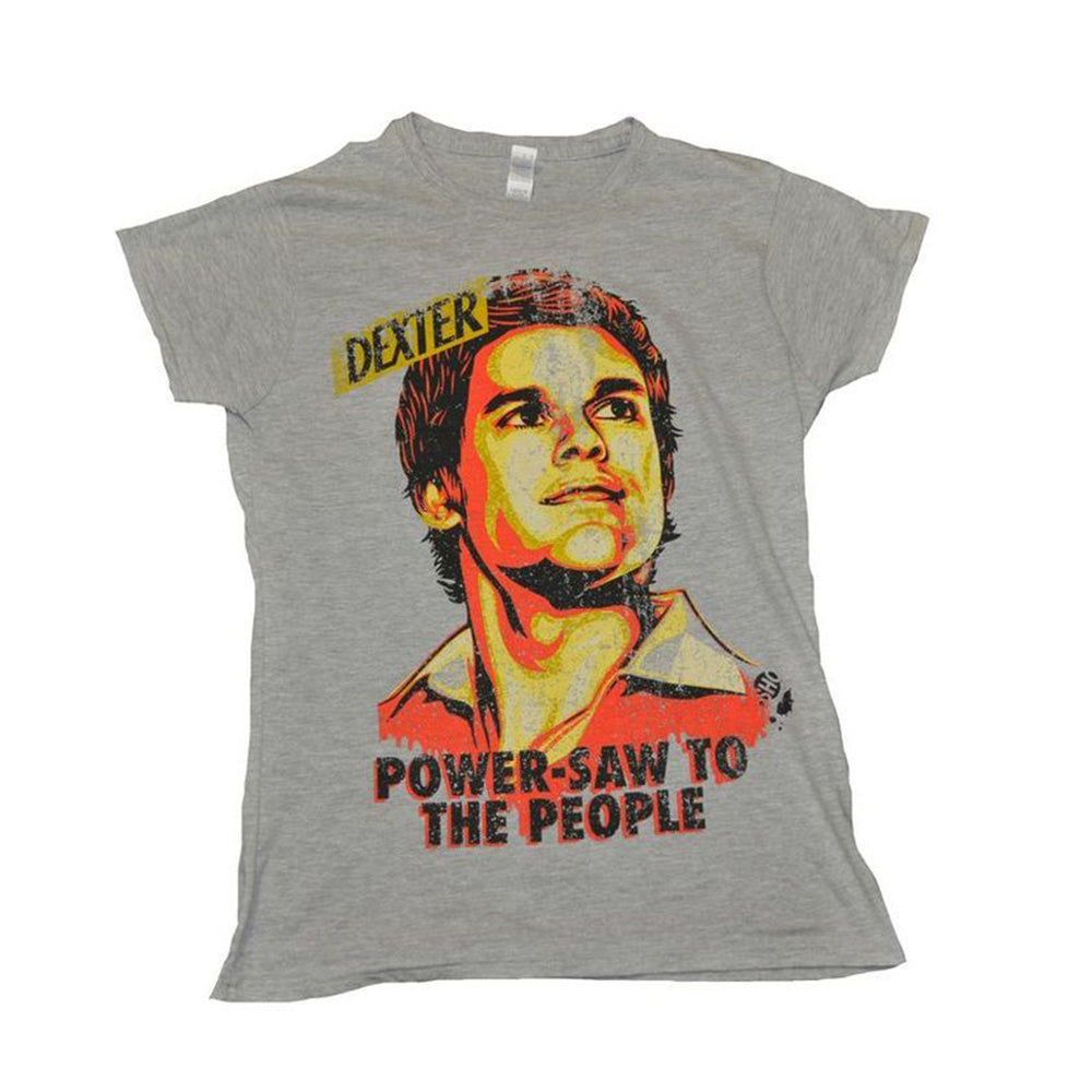 Dexter Power-Saw Grey Marle Damen-T-Shirt