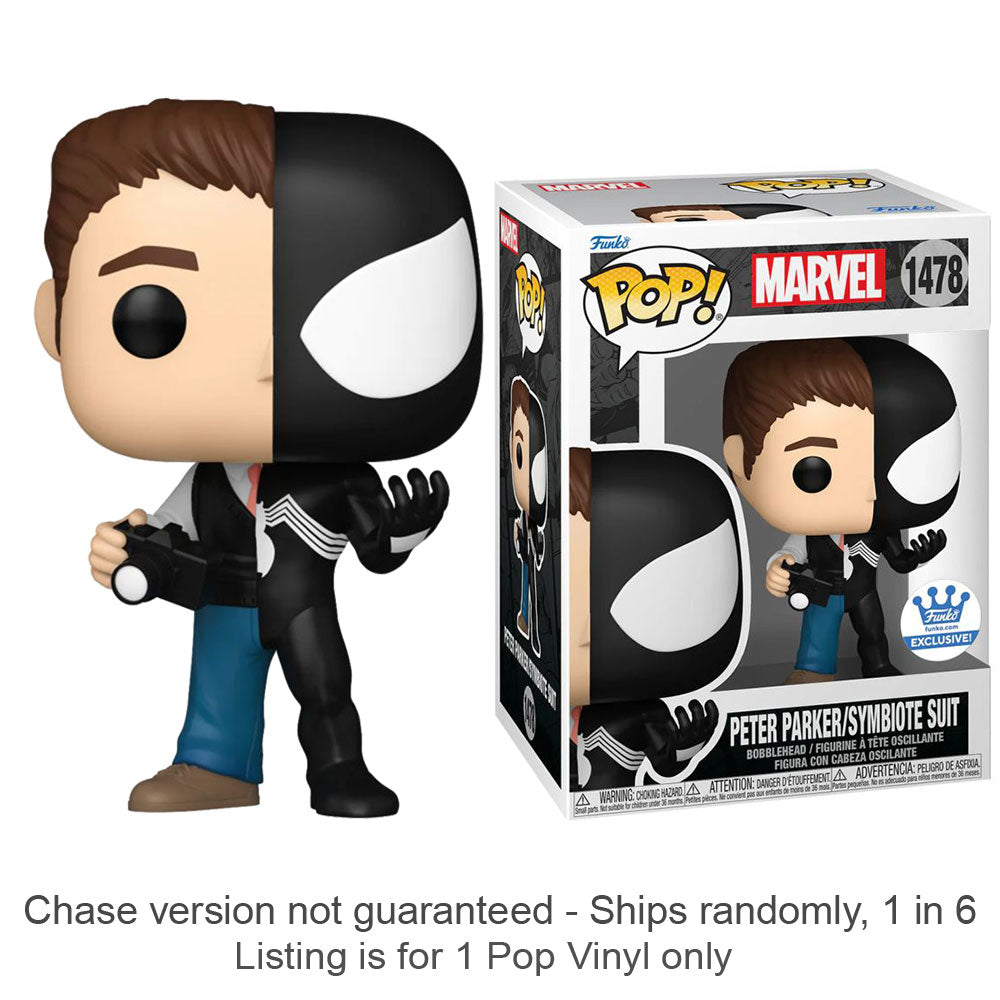 Marvel: Split Peter Parker/Symbiote Suit US Pop! Vinyl Chase Ships 1 in 6
