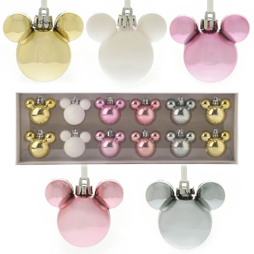 Disney Christmas Mickey Baubles (uppsättning av 12)