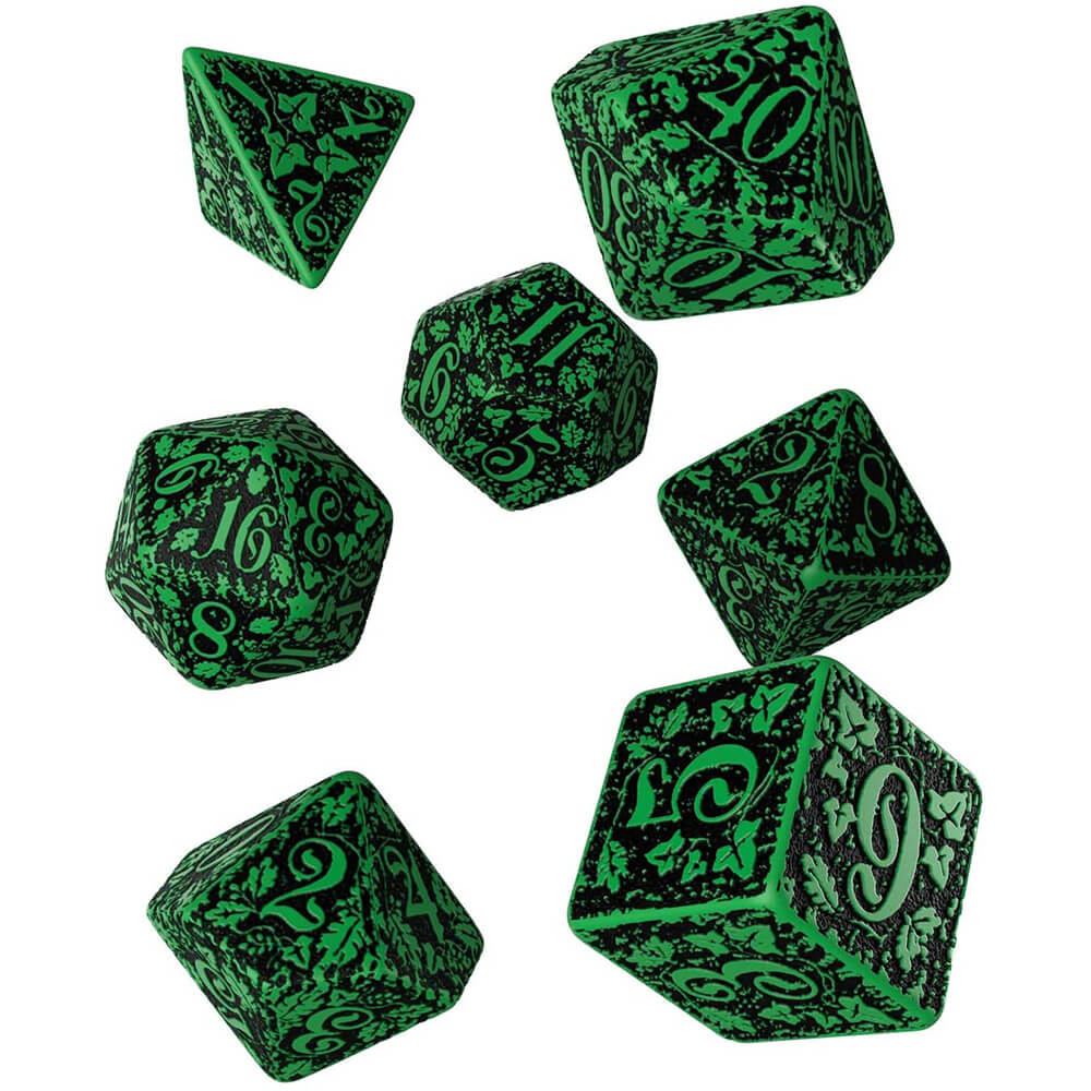 Q Workshop Forest 3D Dice Set van 7