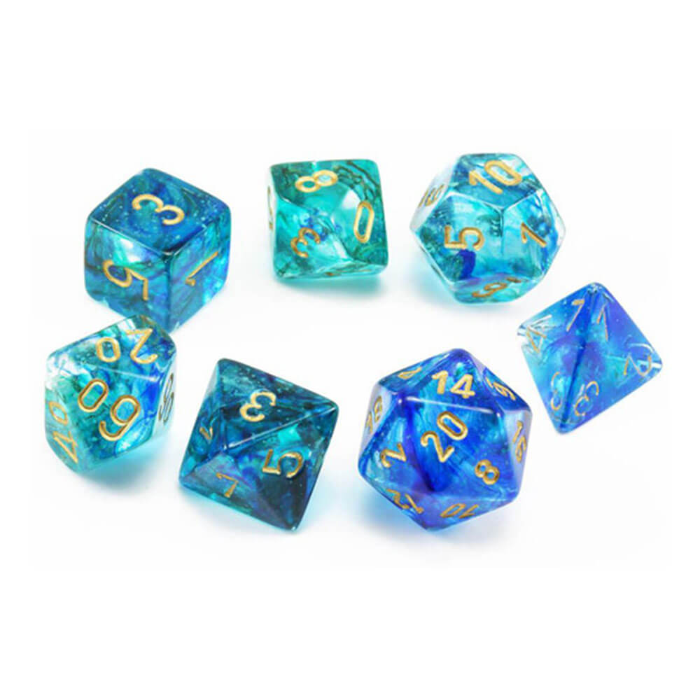 Nebula polyhedral luminary die set of 7