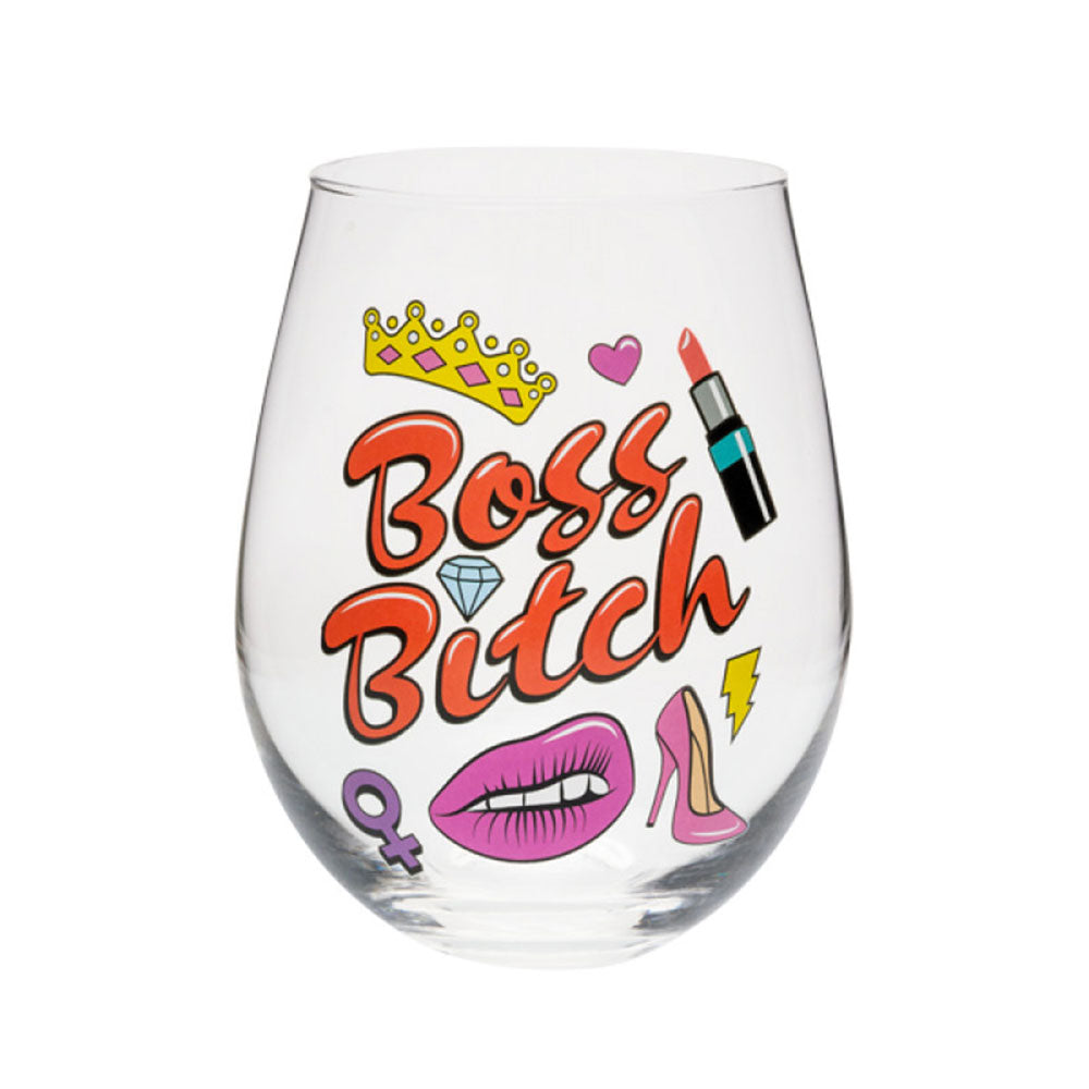 Contemporary Stemless Wine Glass