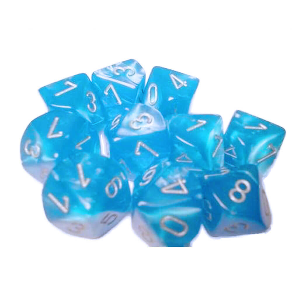 Set d'ensemble de velours à 10 die polyédrique de Chessex D10