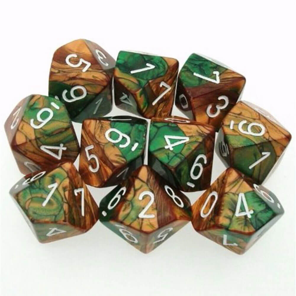 Chessex D10 Polyhedral 10-die Gemini Set