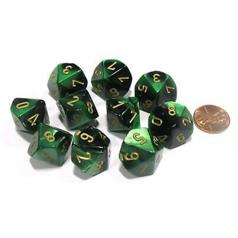 Conjunto de Gêmeos Poliússicos de 10 mortos de Chessex D10