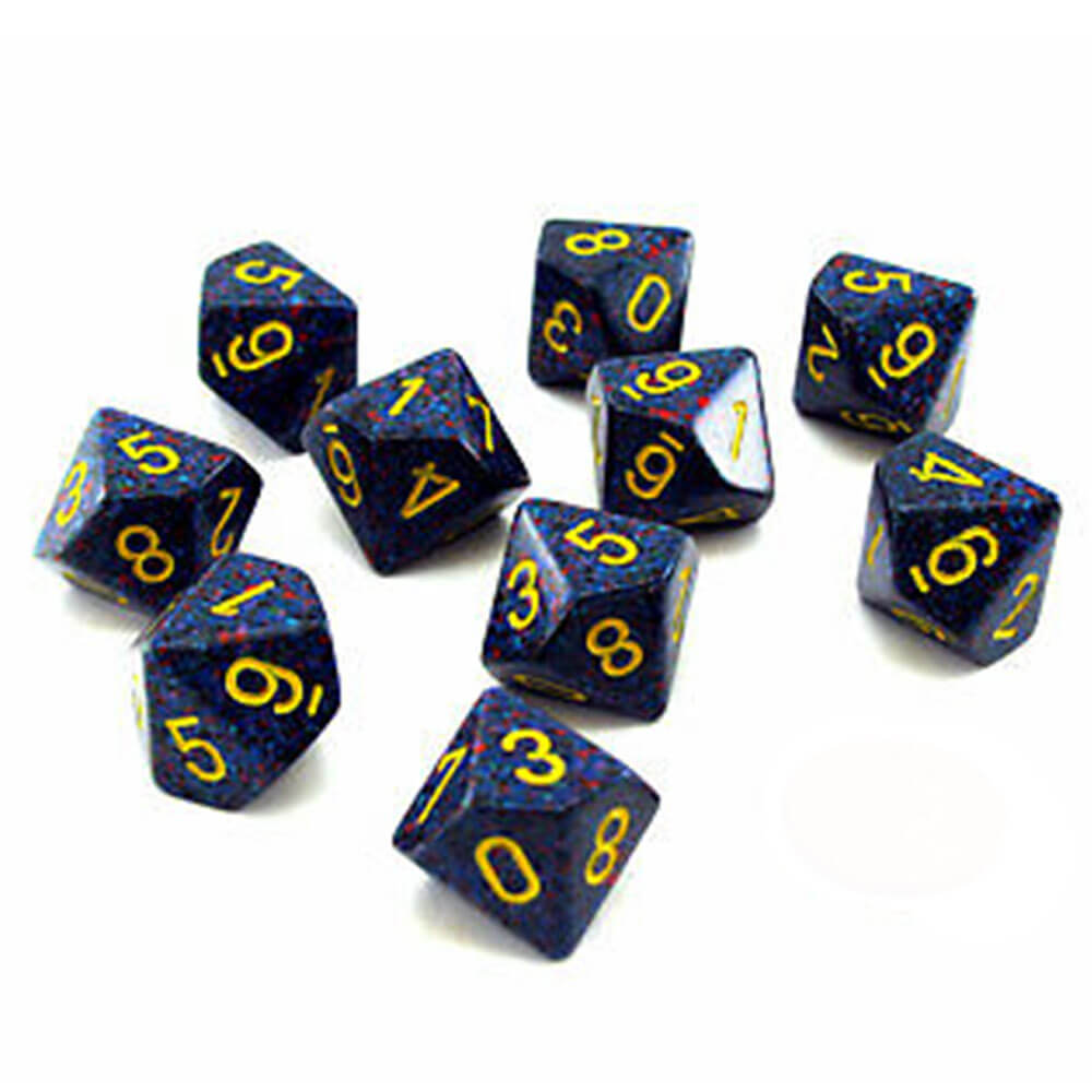 CHESSEX D10 Conjunto poliédrico de 10 mortos