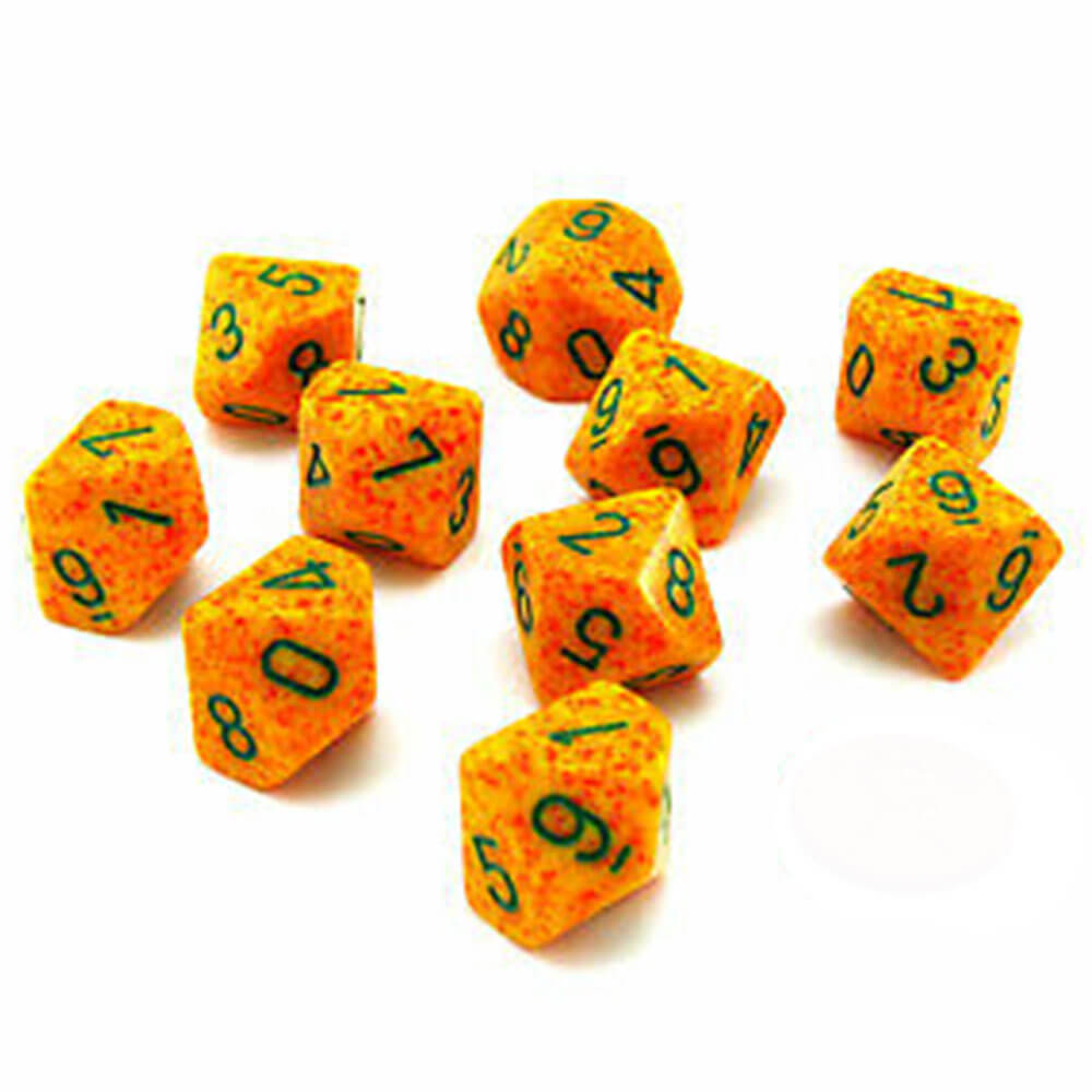 CHESSEX D10 Conjunto poliédrico de 10 mortos