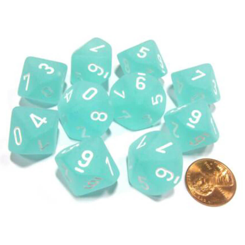 Chessex D10 Polyhedral 10-die Frosted Set