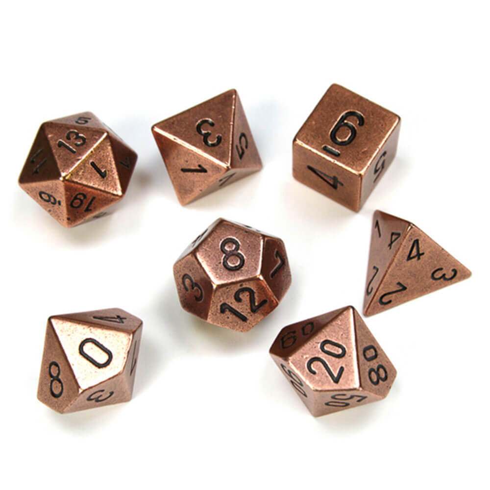 Chessex Polyhedral 7-die metallsett